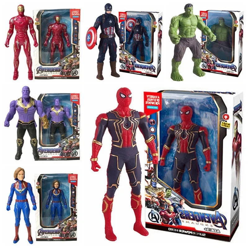 17cm Marvel Spiderman Model Anime Action Figures Spider-man Captainironman Luminous Children's Toys Decorationdolls Gifts by Geo’s Online Store
