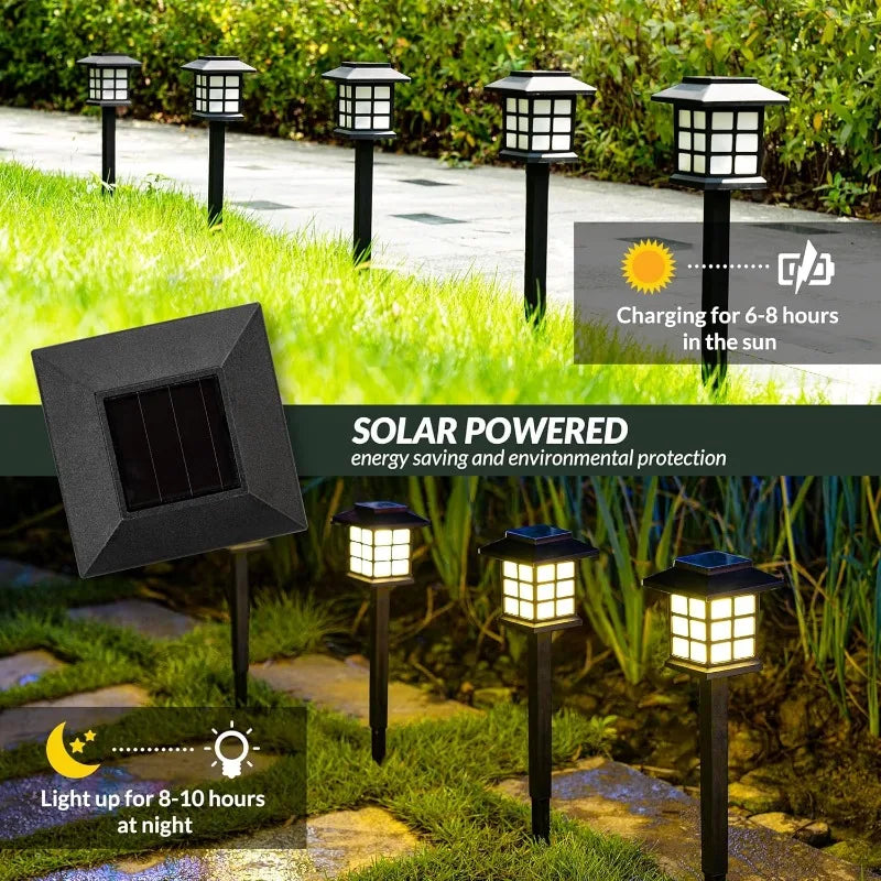 2 Pack Solar Pathway Light Outdoor Solar Lamp Waterproof Landscape Lighting for Garden Yard Patio Walkway Driveway Camping Decor by Geo’s Online Store