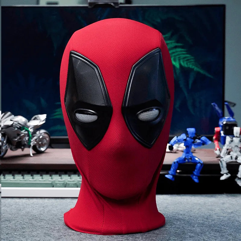 2026 Popular New Deadpool Cute Headset Electric Helmet Can Blink and Shine COS Mask Marvel Toy Decoration by Geo’s Online Store