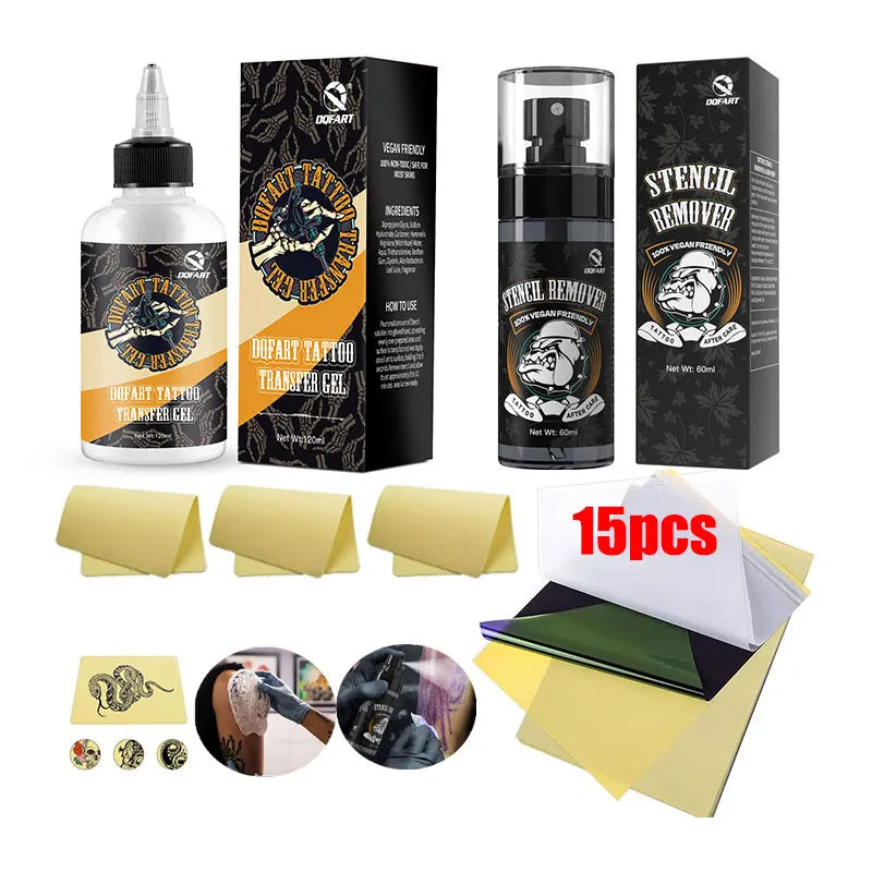 DQFART Tattoo Transfer Remover Spray Kit - Professional Correction Solution for Mistakes Safe Easy To Use for Beginners Artists by Geo’s Online Store