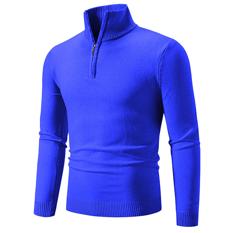 2023 Men's Plus Size Fleece Zip Mock Neck Sweater by Geo’s Online Store