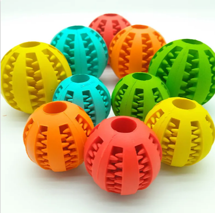 Interactive Rubber Slow Feeder Dog Ball by Geo’s Online Store