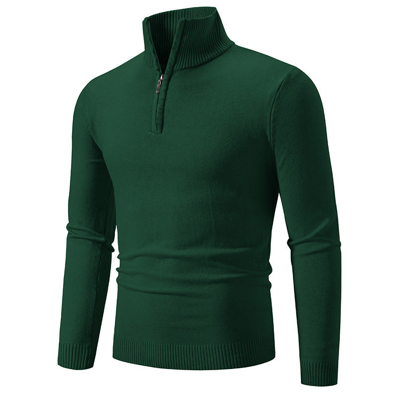 2023 Men's Plus Size Fleece Zip Mock Neck Sweater by Geo’s Online Store