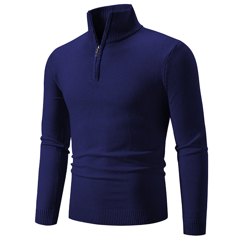2023 Men's Plus Size Fleece Zip Mock Neck Sweater by Geo’s Online Store