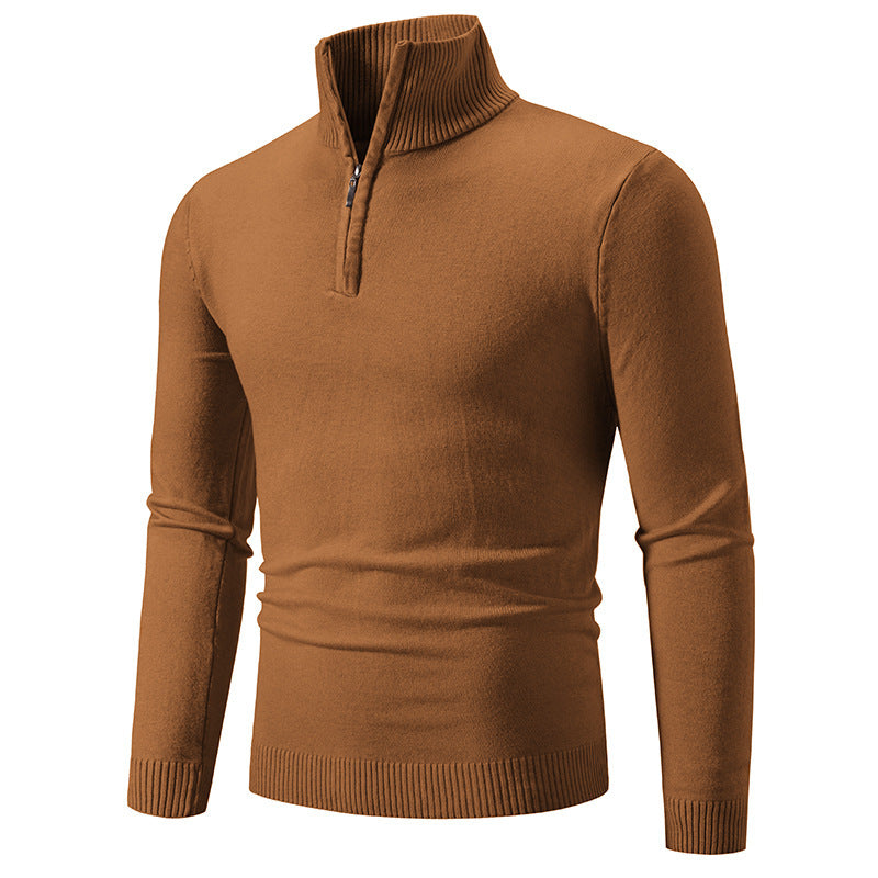 2023 Men's Plus Size Fleece Zip Mock Neck Sweater by Geo’s Online Store