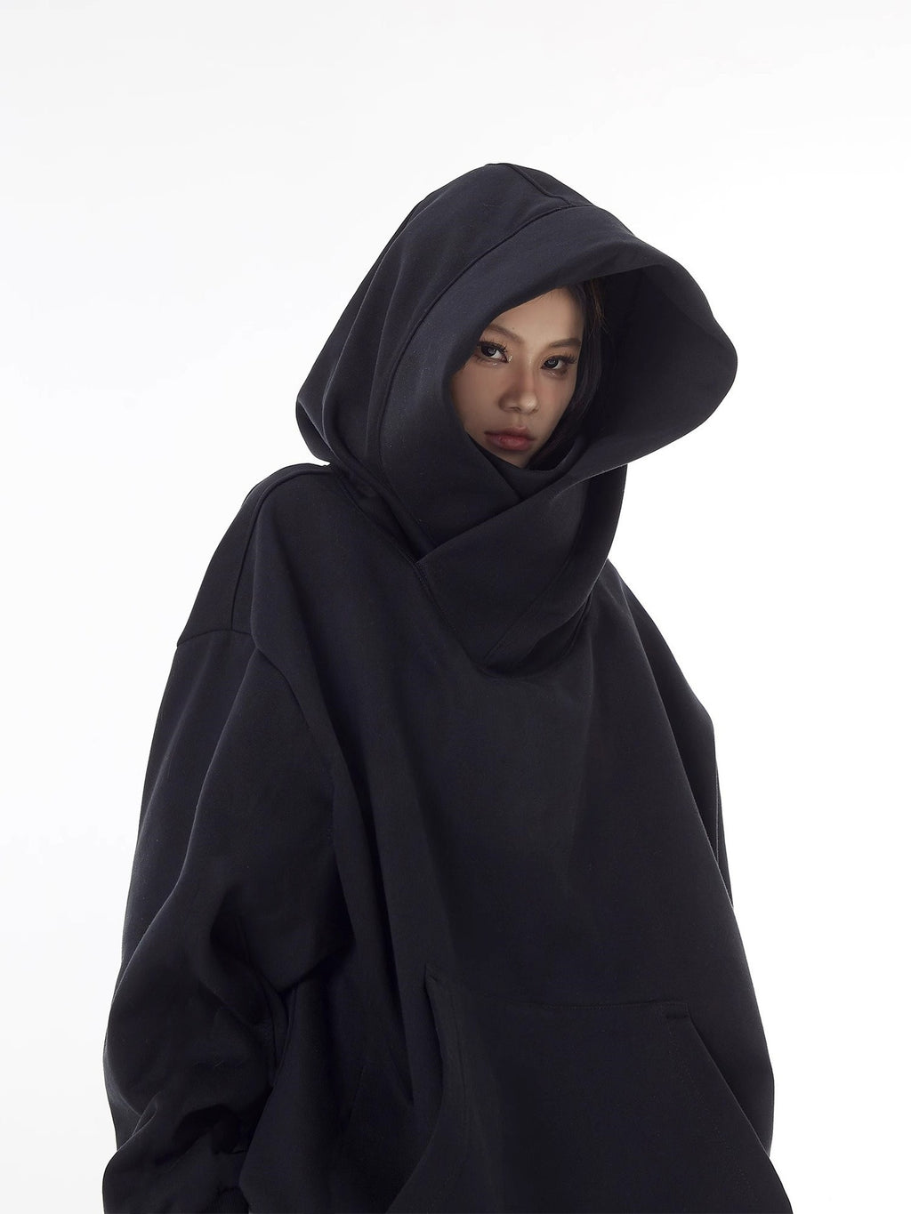 Loose High Collar Fleece Lined Hoodie by Geo’s Online Store