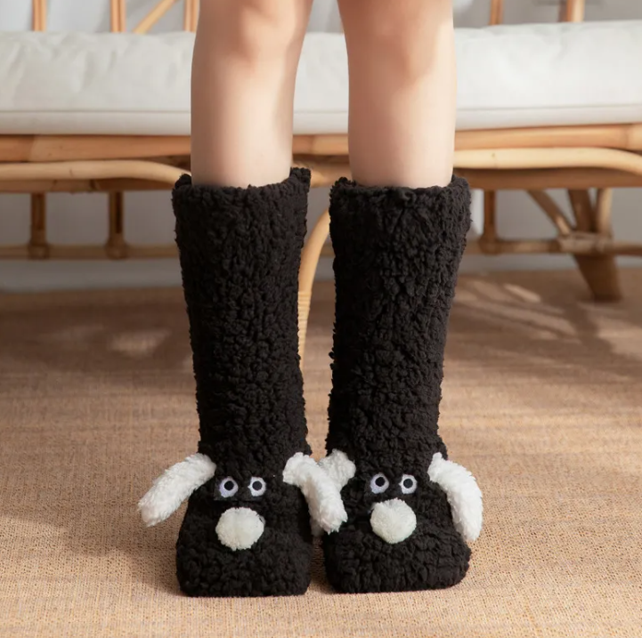 Women’s Plush Dog Socks by Geo’s Online Store