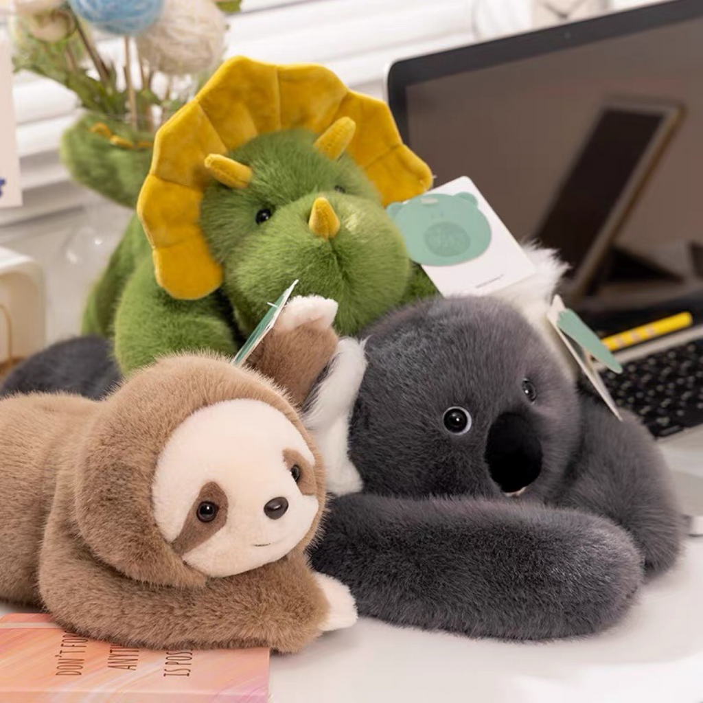 Panda, Koala, Sloth, Dinosaur, Bear & Little Panda Plush Doll Gift – Kids Soft Stuffed Toy by Geo’s Online Store