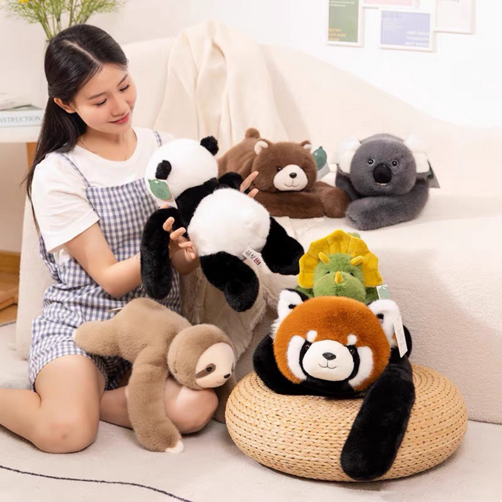 Panda, Koala, Sloth, Dinosaur, Bear & Little Panda Plush Doll Gift – Kids Soft Stuffed Toy by Geo’s Online Store