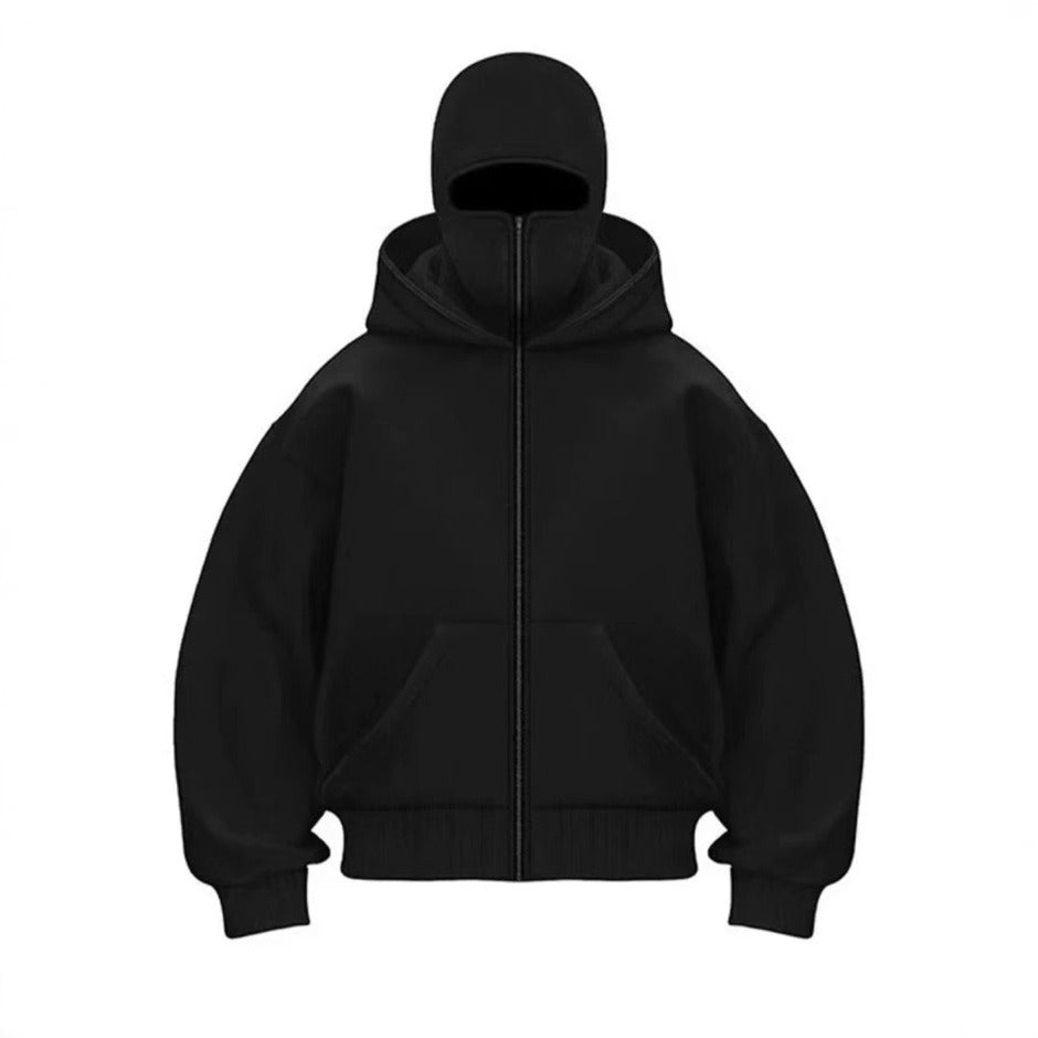 Men's Hooded Zip-Up Baseball Jacket by Geo’s Online Store