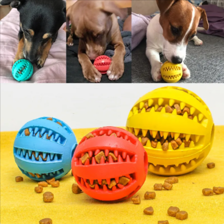 Interactive Rubber Slow Feeder Dog Ball by Geo’s Online Store
