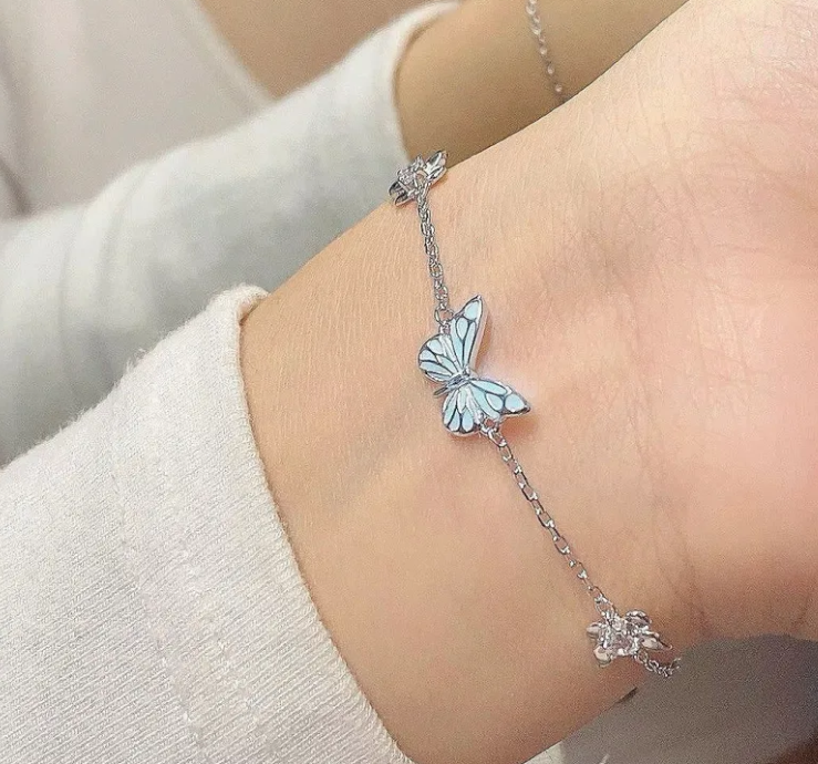 Blue Luminous Smart Butterfly Necklace by Geo’s Online Store