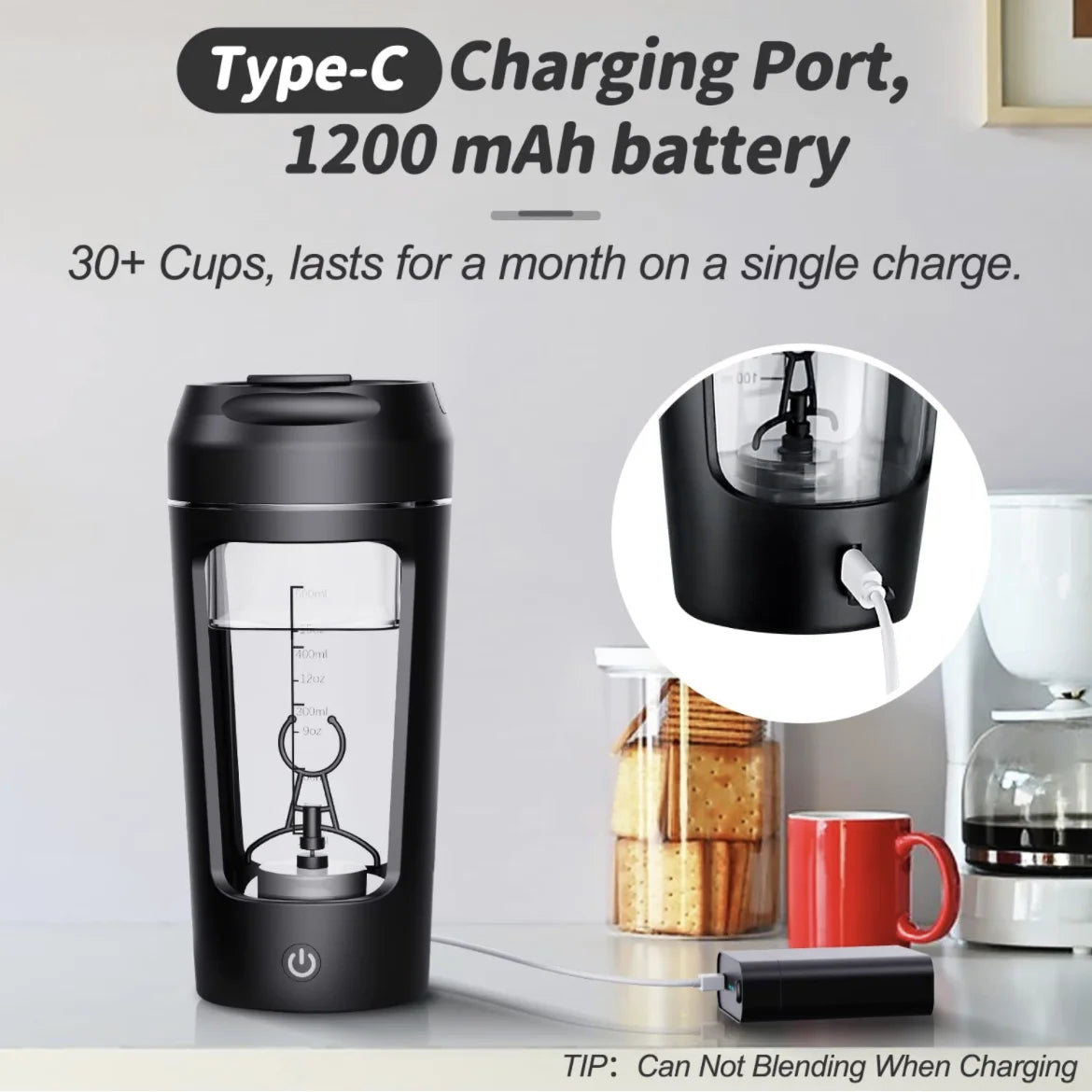 Electric Portable Whey Protein Shaker Bottle by Geo’s Online Store