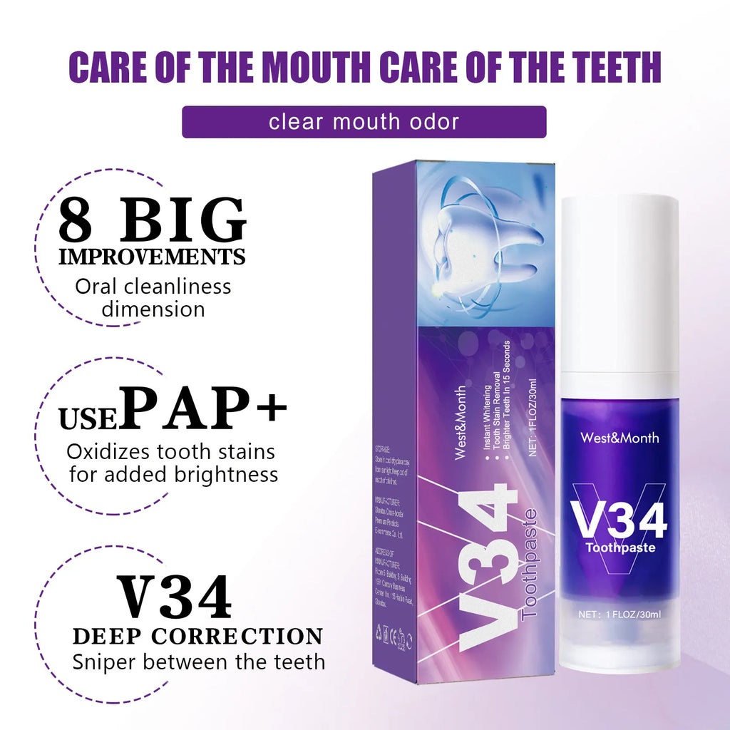 V34 Tooth Cleaning Mousse by Geo’s Online Store