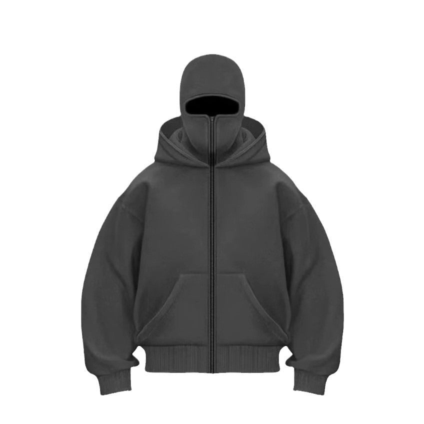 Men's Hooded Zip-Up Baseball Jacket by Geo’s Online Store