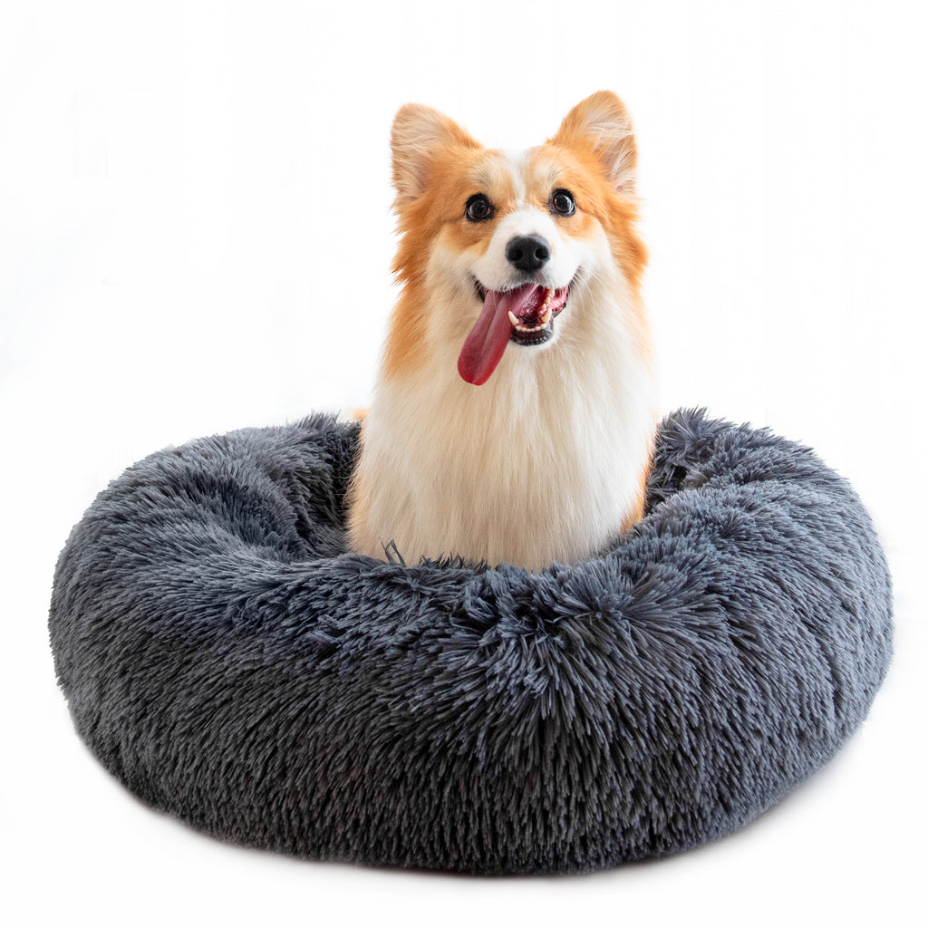 Round Plush Dog Bed for Small Dogs and Puppies by Geo’s Online Store
