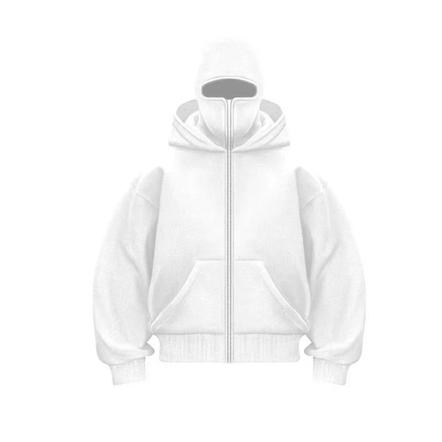 Men's Hooded Zip-Up Baseball Jacket by Geo’s Online Store