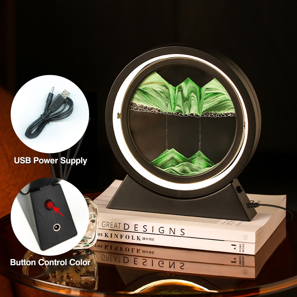 Moving Sand Art Landscape Table Lamp by Geo’s Online Store