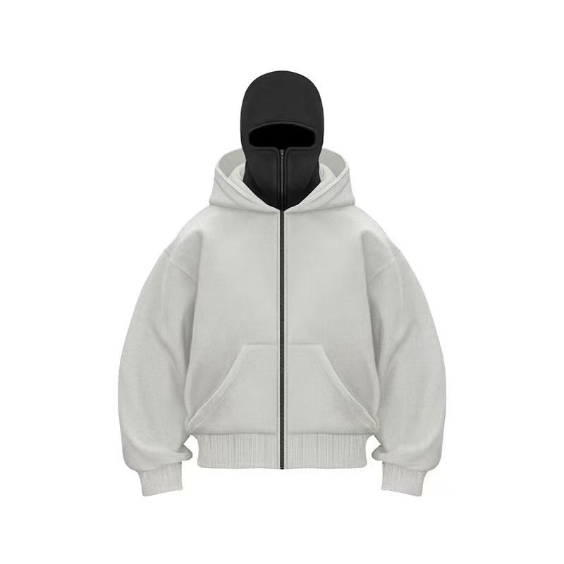 Men's Hooded Zip-Up Baseball Jacket by Geo’s Online Store