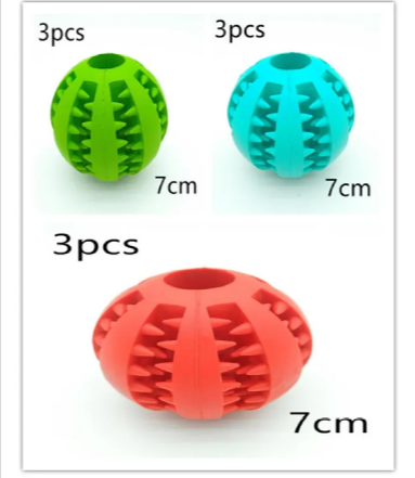 Interactive Rubber Slow Feeder Dog Ball by Geo’s Online Store