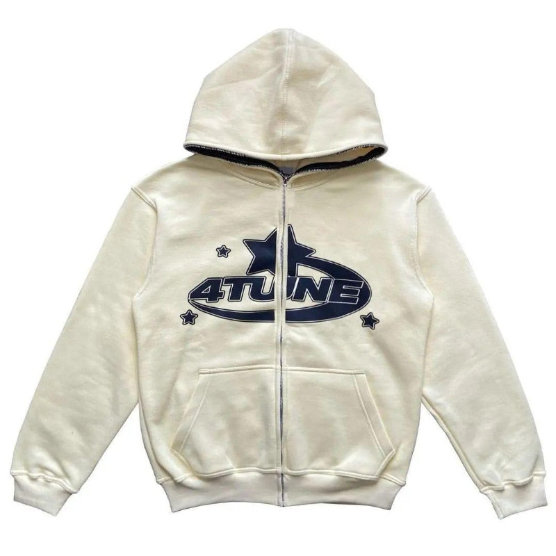 Star Printed Zip Up Hoodies by Geo’s Online Store